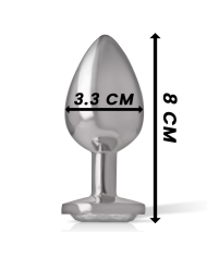 INTENSE PLUG ANAL METAL ALUMINIO CORAZON BLANCO TALLA M