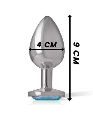 INTENSE PLUG ANAL METAL ALUMINIO CORAZON AZUL TALLA L