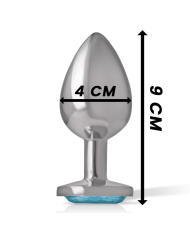INTENSE PLUG ANAL METAL ALUMINIO CORAZON AZUL TALLA L