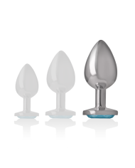 INTENSE PLUG ANAL METAL ALUMINIO CORAZON AZUL TALLA L