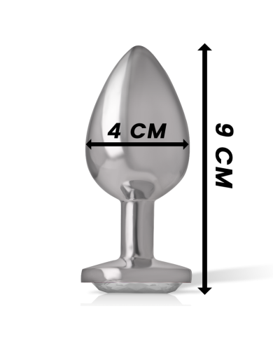 INTENSE PLUG ANAL METAL ALUMINIO CORAZON BLANCO TALLA L