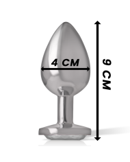 INTENSE PLUG ANAL METAL ALUMINIO CORAZON BLANCO TALLA L
