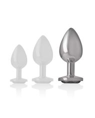 INTENSE PLUG ANAL METAL ALUMINIO CORAZON BLANCO TALLA L