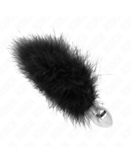 KINK PLUG ANAL 11 x 7 CM ACERO INOXIDABLE CON PLUMA 11 CM
