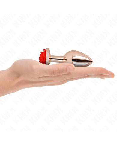 KINK PLUG ANAL ORO ROSADO ROSA ROJA M