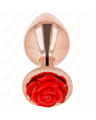 KINK PLUG ANAL ORO ROSADO ROSA ROJA M