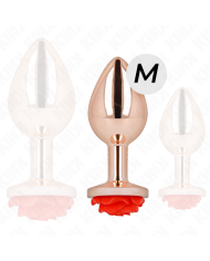 KINK PLUG ANAL ORO ROSADO ROSA ROJA M