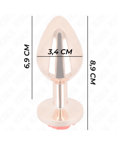 KINK PLUG ANAL ORO ROSADO ROSA ROJA M