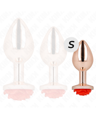 KINK PLUG ANAL ORO ROSADO ROSA ROJA S