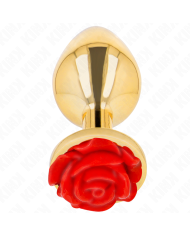KINK PLUG ANAL DORADO ROSA ROJA TALLA L