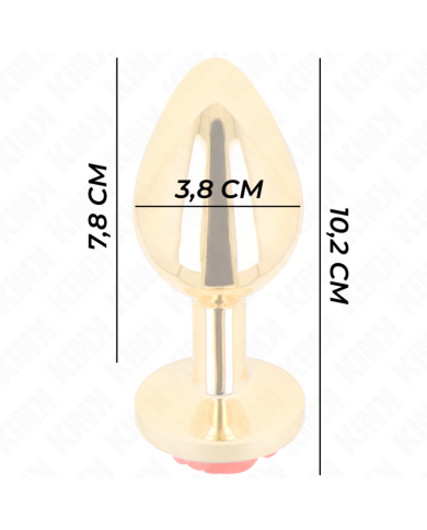 KINK PLUG ANAL DORADO ROSA ROJA TALLA L