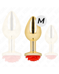 KINK PLUG ANAL DORADO ROSA ROJA TALLA M