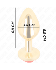 KINK PLUG ANAL DORADO ROSA ROJA TALLA M