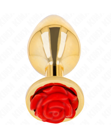 KINK PLUG ANAL DORADO ROSA ROJA TALLA S