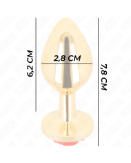 KINK PLUG ANAL DORADO ROSA ROJA TALLA S