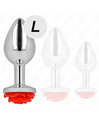 KINK PLUG ANAL ROSA ROJA TALLA L