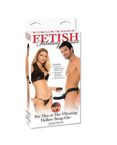 FETISH FANTASY SERIES ARNES HUECO VIBRADOR PARA EL Y ELLA NEGRO 14CM FETISH FANTASY SERIES ARNES HUECO VIBRADOR PARA EL Y ELLA NEGRO 14CM