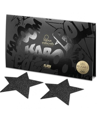 BIJOUX INDISCRETS PEZONERAS FLASH ESTRELLA NEGRO