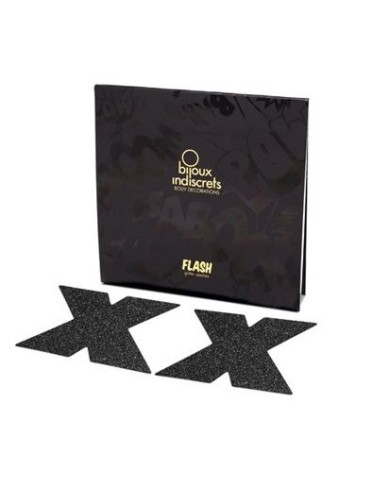 BIJOUX INDISCRETS PEZONERAS FLASH CRUZ NEGRO