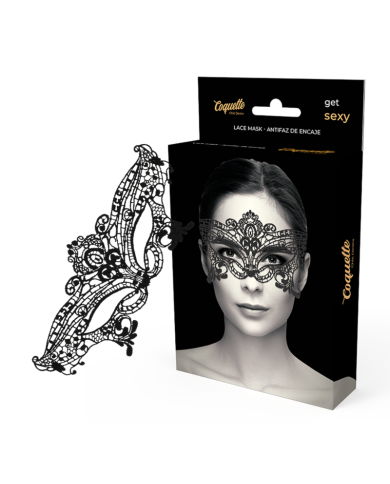 COQUETTE CHIC DESIRE ANTIFAZ ENCAJE NEGRO ANCHO