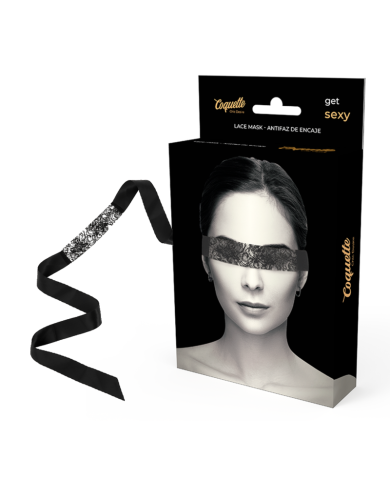 COQUETTE CHIC DESIRE ANTIFAZ ENCAJE NEGRO CINTA