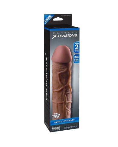 FANTASY X TENSIONS MEGA 2 EXTENSION MARRON PARA EL PENE FANTASY X TENSIONS MEGA 2 EXTENSION MARRON PARA EL PENE