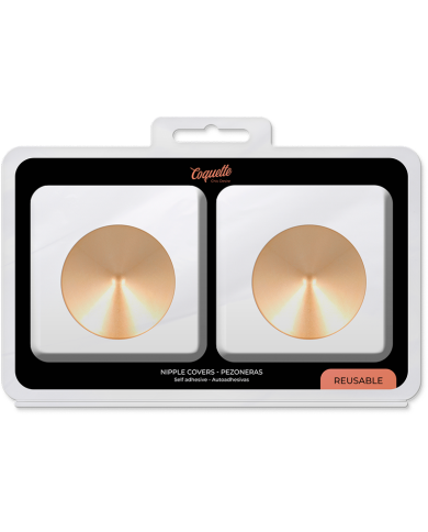 COQUETTE CHIC DESIRE CUBRE PEZONES METAL CIRCULOS DORADOS