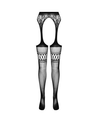 PASSION S026 MEDIAS CON LIGUERO NEGRO TALLA UNICA