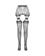 PASSION S027 MEDIAS CON LIGUERO NEGRO TALLA UNICA