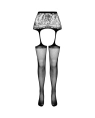 PASSION S028 MEDIAS CON LIGUERO NEGRO TALLA UNICA
