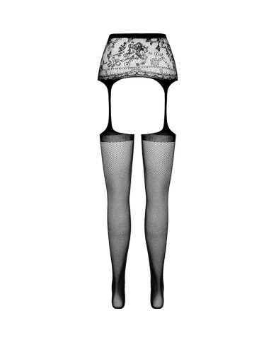 PASSION S028 MEDIAS CON LIGUERO NEGRO TALLA UNICA