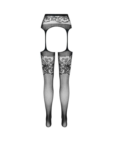 PASSION S029 MEDIAS CON LIGUERO NEGRO TALLA UNICA
