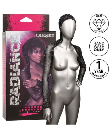 CALEXOTICS RADIANCE ENCOGIMIENTO DE HOMBROS CON CAPUCHA PEDRERIA