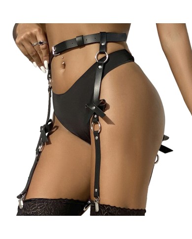 SUBBLIME ARNES DE PIERNA CADENA CUERO NEGRO TALLA UNICA