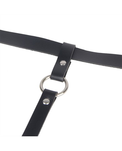SUBBLIME ARNES DE PIERNA CADENA CUERO NEGRO TALLA UNICA
