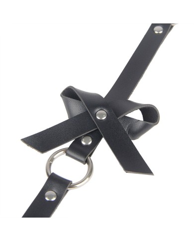 SUBBLIME ARNES DE PIERNA CADENA CUERO NEGRO TALLA UNICA