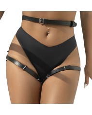 SUBBLIME ARNES CINTURA Y PIERNAS CUERO NEGRO TALLA UNICA