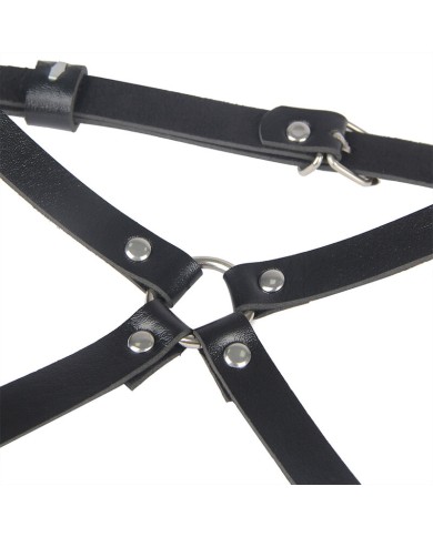 SUBBLIME ARNES CINTURA Y PIERNAS CUERO NEGRO TALLA UNICA