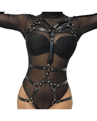 SUBBLIME ARNES DE CUERPO CORREAS AJUSTABLE CUERO NEGRO TALLA UNICA