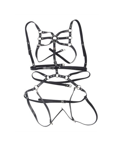 SUBBLIME ARNES DE CUERPO CORREAS AJUSTABLE CUERO NEGRO TALLA UNICA