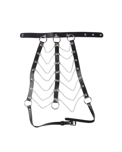 SUBBLIME ARNES DE PECHO CADENAS CUERO NEGRO TALLA UNICA