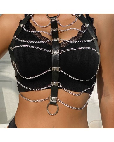 SUBBLIME ARNES DE PECHO CADENAS CUERO NEGRO TALLA UNICA