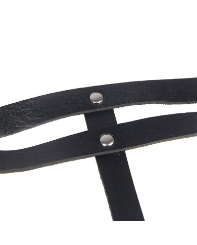 SUBBLIME CINTURON DE CADENAS ANILLAS CUERO NEGRO TALLA UNICA