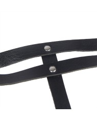 SUBBLIME CINTURON DE CADENAS ANILLAS CUERO NEGRO TALLA UNICA
