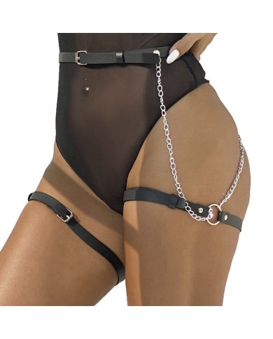 SUBBLIME ARNES FORMA CINTURON CUERO NEGRO TALLA UNICA
