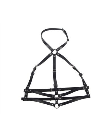 SUBBLIME ARNES DE PECHO ANILLAS DE CUERO NEGRO TALLA UNICA