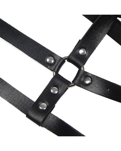 SUBBLIME ARNES DE PECHO ANILLAS DE CUERO NEGRO TALLA UNICA