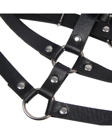 SUBBLIME ARNES DE PECHO ANILLAS DE CUERO NEGRO TALLA UNICA