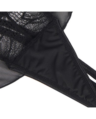 SUBBLIME TEDDY CUELLO HALTER ESPALDA DESCUBIERTA ENCAJE NEGRO S M