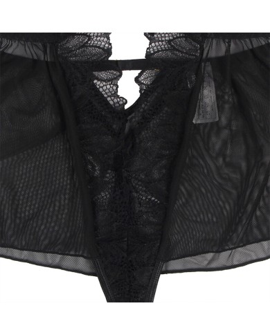 SUBBLIME TEDDY CUELLO HALTER ESPALDA DESCUBIERTA ENCAJE NEGRO S M